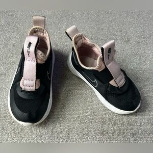 Nike Kids Black and Light Pink Slip-On Sneakers